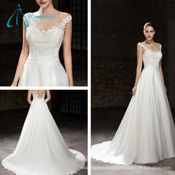 A-Line Lace Appliques Pleat Sashes Sexy Wedding Dress Plus Size